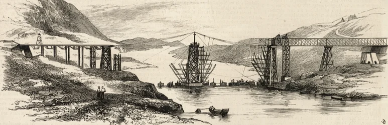 A recente turnê do vice-rei da Índia no Punjaub: a nova ponte sobre o Indus at Attock agora quase concluída, de &39;The Graphic&39;, 13 de janeiro de 1883
